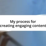 My process for creating engaging content