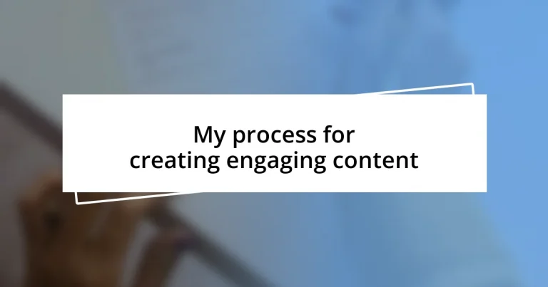 My process for creating engaging content